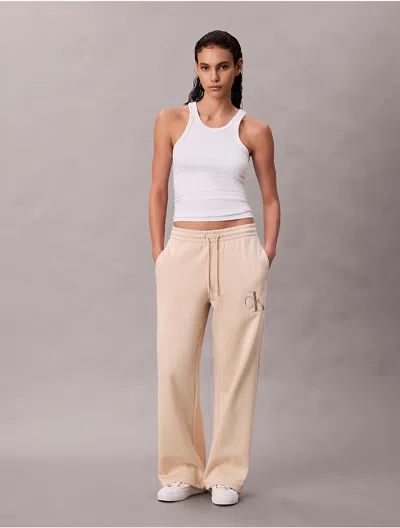 Calvin Klein Jeans Est.1978 Calvin Klein Women's Fleece Sequin Monogram Sweatpants In Pink
