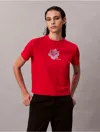 Calvin Klein Jeans Est.1978 Calvin Klein Women's Floral Graphic Slim T-shirt In Red