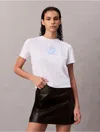 Calvin Klein Jeans Est.1978 Calvin Klein Women's Floral Graphic Slim T-shirt In White