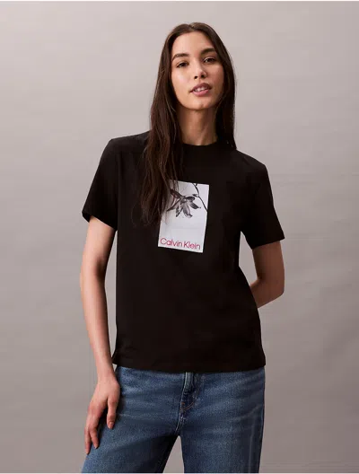 Calvin Klein Jeans Est.1978 Calvin Klein Women's Floral Photo Graphic Classic T-shirt