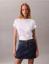 Calvin Klein Jeans Est.1978 Calvin Klein Women's Floral Sketch Graphic Boxy T-shirt In White