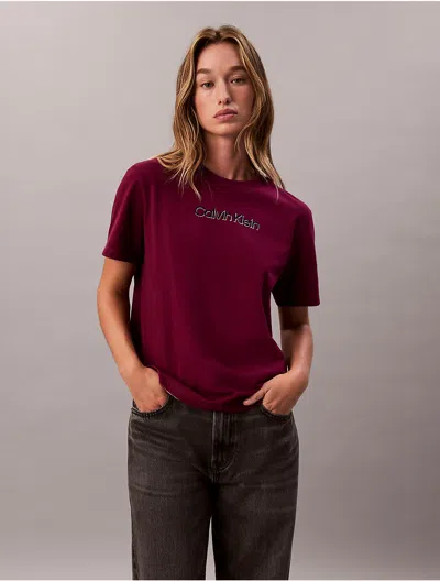 Calvin Klein Jeans Est.1978 Calvin Klein Women's Foil Logo Graphic Classic T-shirt In Multi