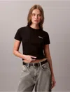 Calvin Klein Jeans Est.1978 Calvin Klein Women's Foil Logo Graphic Slim T-shirt In Black
