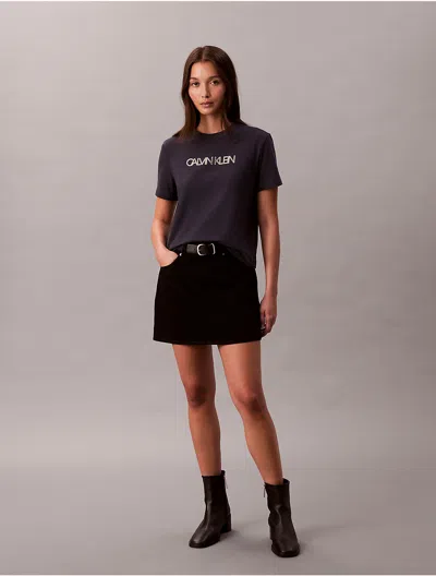Calvin Klein Jeans Est.1978 Calvin Klein Women's Foil Logo Slim T-shirt In Black
