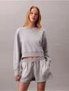 Calvin Klein Jeans Est.1978 Calvin Klein Women's Archive Logo French Terry Relaxed Sweatshirt In Gray