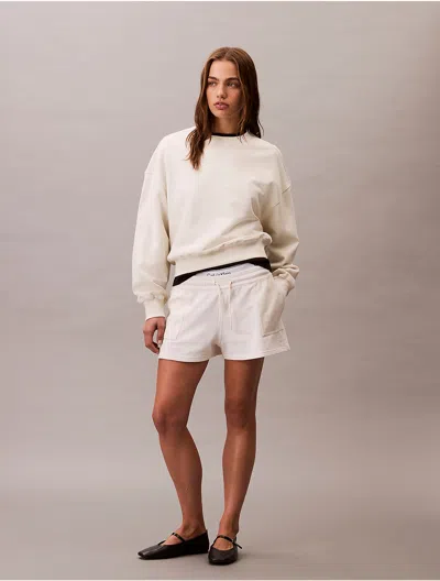 Calvin Klein Jeans Est.1978 Calvin Klein Women's French Terry Shorts In Yellow