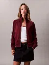 Calvin Klein Jeans Est.1978 Calvin Klein Women's French Terry Track Jacket In Burgundy