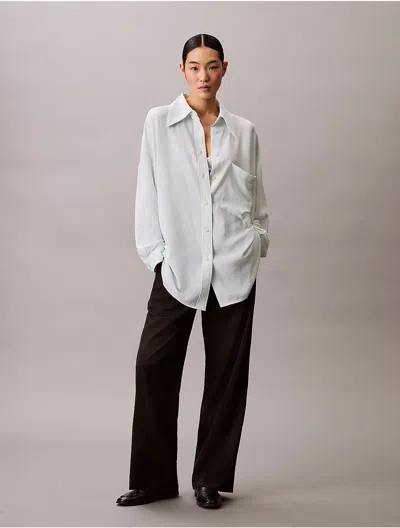 Calvin Klein Jeans Est.1978 Calvin Klein Women's Gauze Button-down Shirt