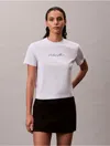 Calvin Klein Jeans Est.1978 Calvin Klein Women's Script Logo Graphic Classic T-shirt In White