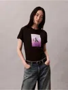 Calvin Klein Jeans Est.1978 Calvin Klein Women's Gradient Monologo Graphic Classic T-shirt In Black