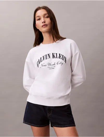 Calvin Klein Jeans Est.1978 Calvin Klein Women's Heritage Classic Sweatshirt In White
