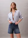 Calvin Klein Jeans Est.1978 Calvin Klein Women's High Rise A-line Denim Shorts