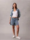 Calvin Klein Jeans Est.1978 Calvin Klein Women's High Rise A-line Denim Shorts In Blue