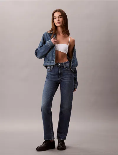 Calvin Klein Jeans Est.1978 Calvin Klein Women's High Rise Straight Jeans In Blue