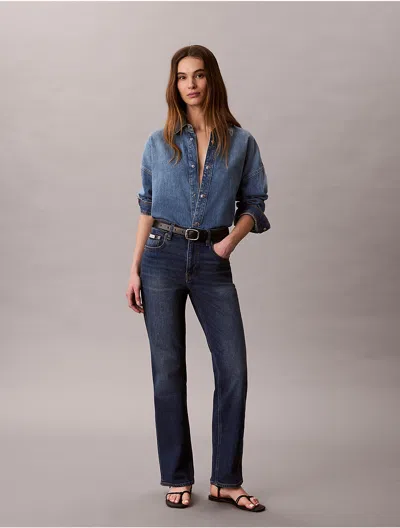 Calvin Klein Jeans Est.1978 Calvin Klein Women's High Rise Straight Jeans In Blue