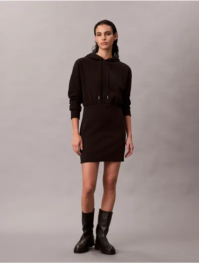 Calvin Klein Jeans Est.1978 Calvin Klein Women's Hoodie Mini Dress In Brown