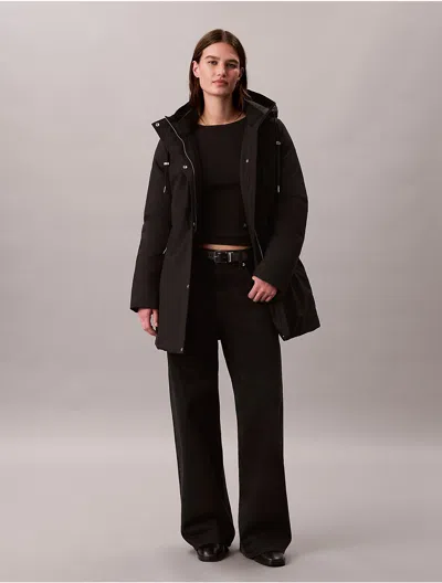 Calvin Klein Jeans Est.1978 Calvin Klein Women's Lightweight Mid Length Parka Jacket In Black