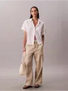 Calvin Klein Jeans Est.1978 Calvin Klein Women's Linen Blend Cargo Pants In Brown