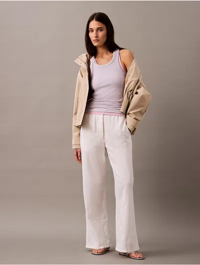 Calvin Klein Jeans Est.1978 Calvin Klein Women's Linen Cotton Pull-on Pants