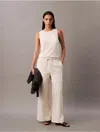 Calvin Klein Jeans Est.1978 Calvin Klein Women's Linen Cotton Pull-on Pants