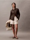 Calvin Klein Jeans Est.1978 Calvin Klein Women's Linen Cotton Pull-on Shorts