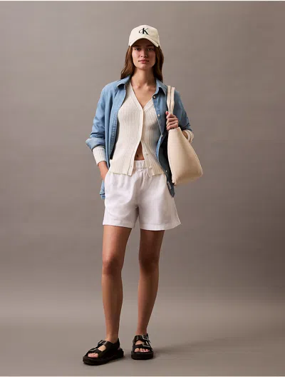 Calvin Klein Jeans Est.1978 Calvin Klein Women's Linen Cotton Pull-on Shorts