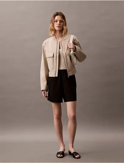 Calvin Klein Jeans Est.1978 Calvin Klein Women's Linen Cotton Pull-on Shorts
