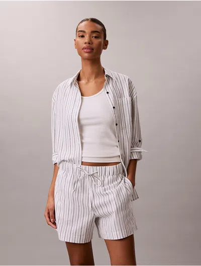 Calvin Klein Jeans Est.1978 Calvin Klein Women's Linen Cotton Pull-on Shorts In Multi