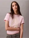 Calvin Klein Jeans Est.1978 Calvin Klein Women's Logo Graphic Boxy T-shirt In Pink