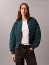 Calvin Klein Jeans Est.1978 Calvin Klein Women's Logo Graphic Padded Bomber Jacket In Green