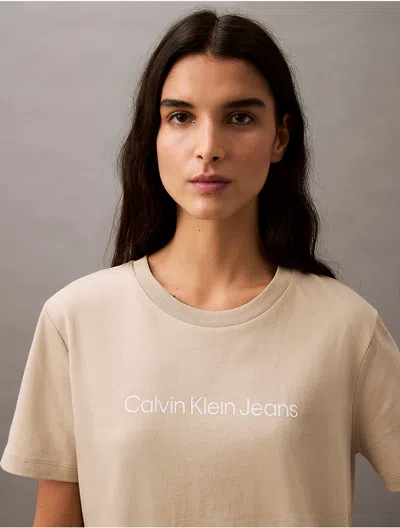 Calvin Klein Jeans Est.1978 Calvin Klein Women's Logo Graphic Relaxed T-shirt In White