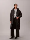 Calvin Klein Jeans Est.1978 Calvin Klein Women's Long Hooded Puffer Jacket In Black