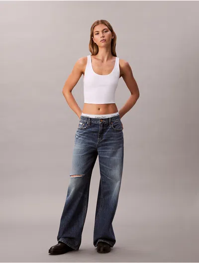 Calvin Klein Jeans Est.1978 Calvin Klein Women's Low Rise Baggy Jeans In Blue