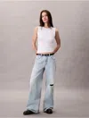 Calvin Klein Jeans Est.1978 Calvin Klein Women's Low Rise Baggy Jeans In White