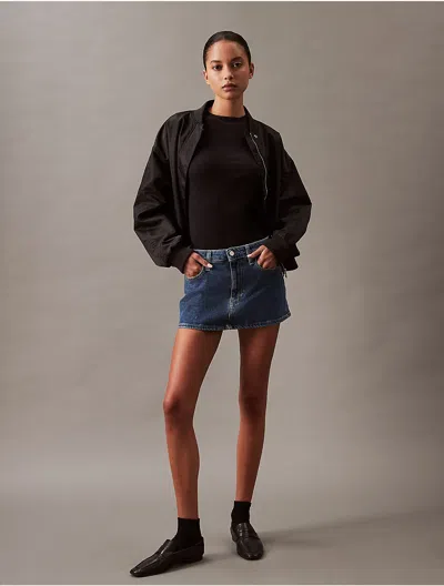 Calvin Klein Jeans Est.1978 Calvin Klein Women's Micro Mini Denim Skirt In Blue