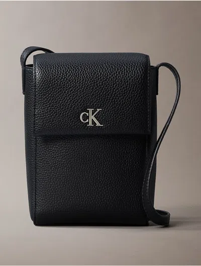 Calvin Klein Jeans Est.1978 Calvin Klein Women's Minimal Monogram Phone Crossbody Bag In Black