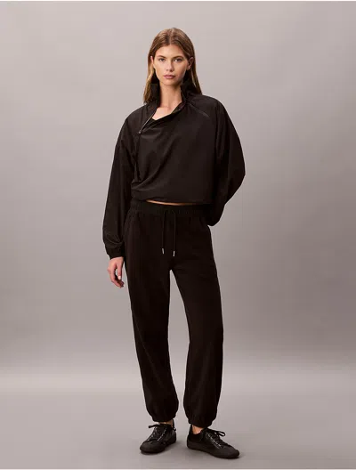 Calvin Klein Jeans Est.1978 Calvin Klein Women's Mixed Media Fleece Joggers In Black