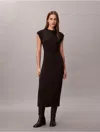 Calvin Klein Jeans Est.1978 Calvin Klein Women's Modal Blend Jersey Slim Midi Dress In Black