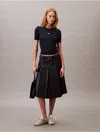 Calvin Klein Jeans Est.1978 Calvin Klein Women's Modal Stretch Monogram Logo Graphic Slim T-shirt In Black