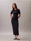 Calvin Klein Jeans Est.1978 Calvin Klein Women's Modal Stretch Rib Midi Dress In Black