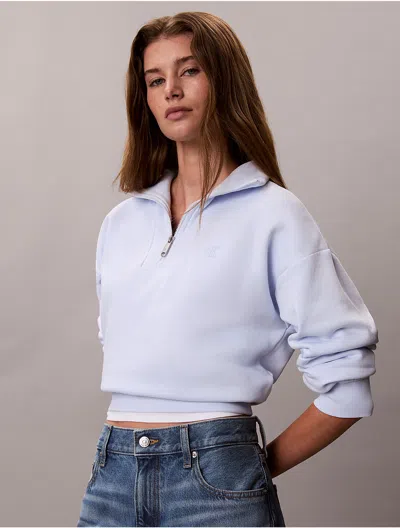 Calvin Klein Jeans Est.1978 Calvin Klein Women's Monogram Fleece Quarter Zip Sweatshirt In Multi