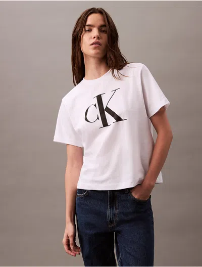 Calvin Klein Jeans Est.1978 Calvin Klein Women's Monogram Logo Boxy T-shirt