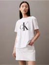 Calvin Klein Jeans Est.1978 Calvin Klein Women's Monogram Logo Crewneck T-shirt In White