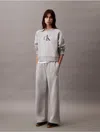 Calvin Klein Jeans Est.1978 Calvin Klein Women's Monogram Logo Fleece Wide Leg Sweatpants