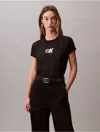 Calvin Klein Jeans Est.1978 Calvin Klein Women's Monogram Logo Graphic Slim T-shirt In Black