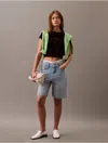 Calvin Klein Jeans Est.1978 Calvin Klein Women's Monogram Logo Ribbed Baby Tee In Multi