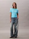Calvin Klein Jeans Est.1978 Calvin Klein Women's Monogram Logo Slim T-shirt In Blue