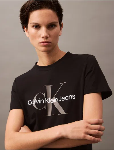 Calvin Klein Jeans Est.1978 Calvin Klein Women's Monogram Logo Tee In Black