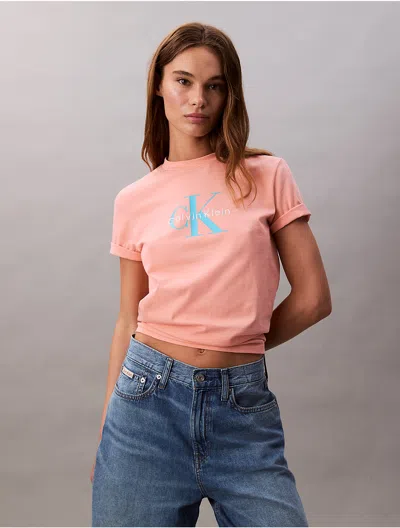 Calvin Klein Jeans Est.1978 Calvin Klein Women's Monogram Logo Tee In Pink