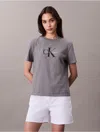 Calvin Klein Jeans Est.1978 Calvin Klein Women's Monogram Logo Tee In Gray